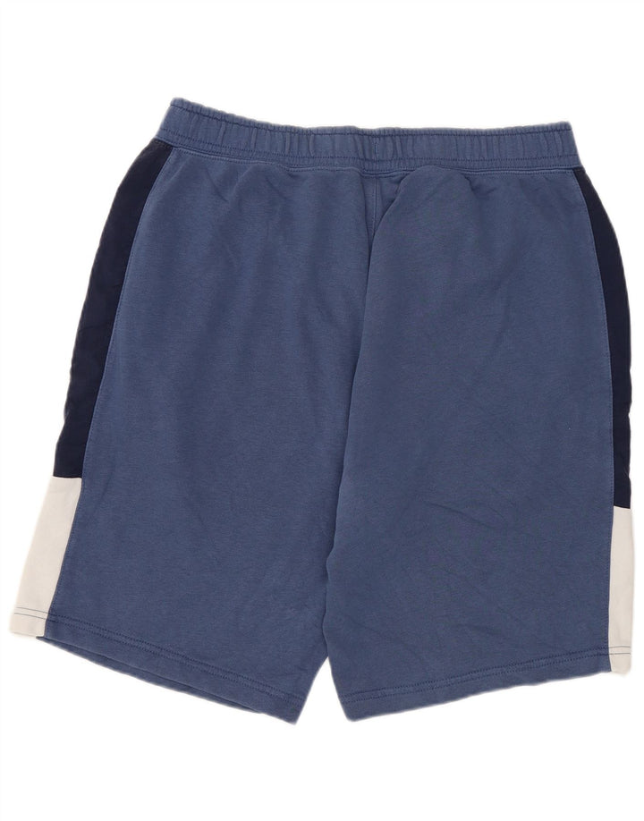 Shorts esportivos masculinos Nike médio azul colorblock algodão