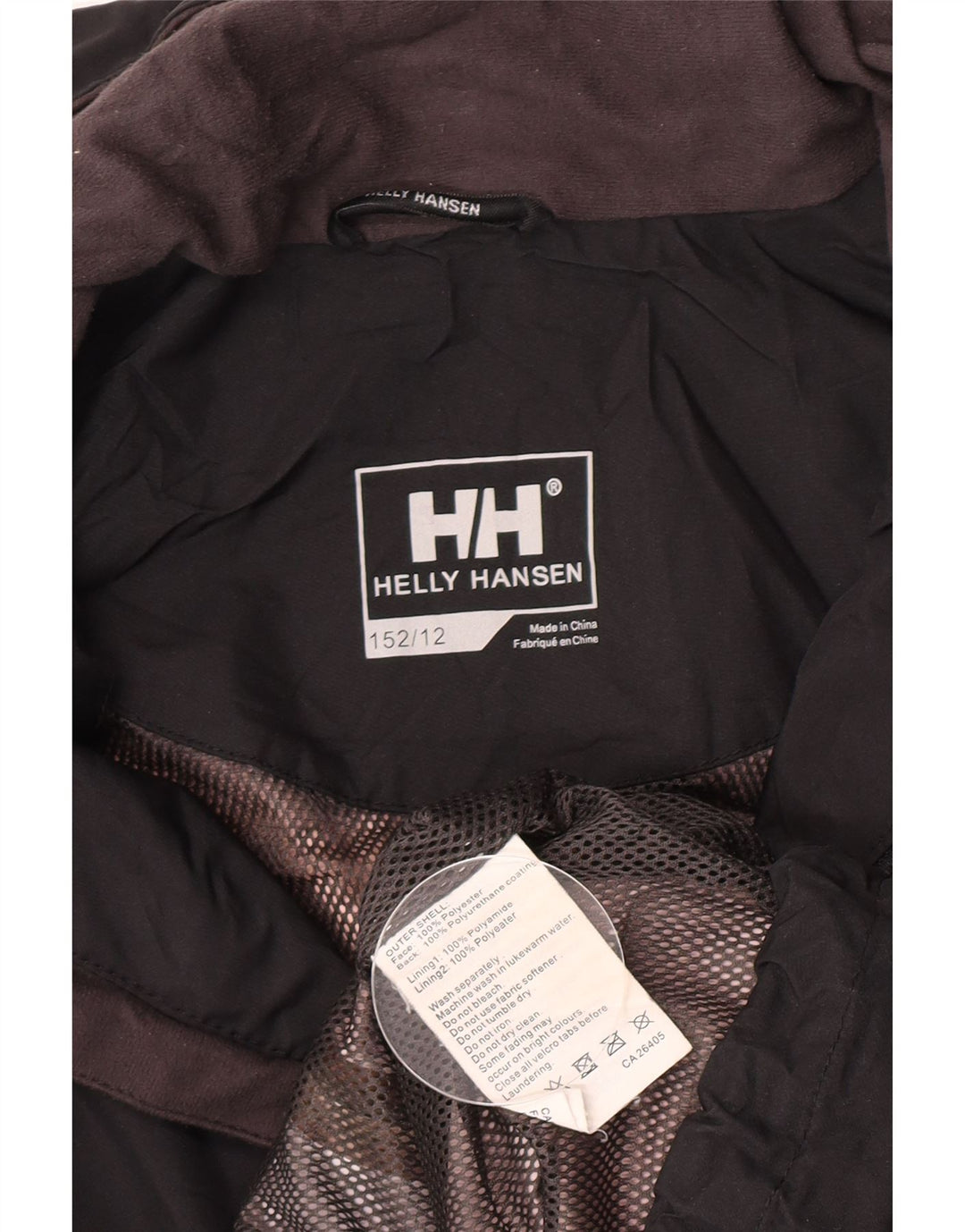 Jaqueta corta-vento Helly Hansen Boys 11-12 anos poliéster preto