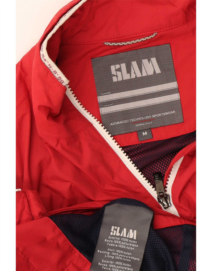 Jaqueta de chuva feminina Slam UK 14 nylon vermelho médio