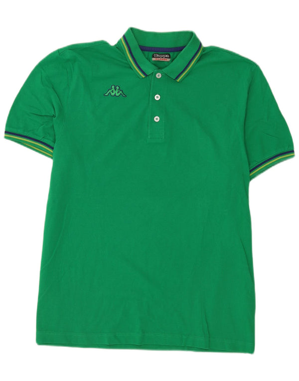 Camisa polo masculina Kappa XL algodão listrado verde