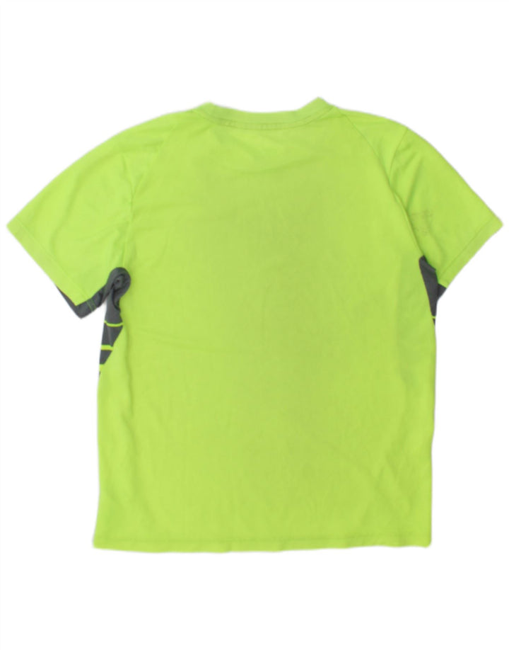 Camiseta Nike Masculina Dri Fit Top Médio Verde Colorblock Poliéster
