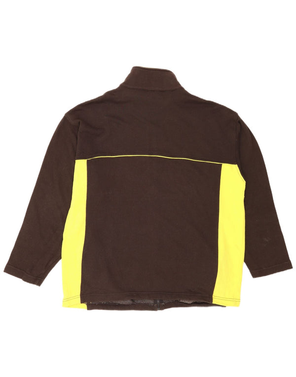 Reebok Mens Regular Fit Tracksuit Top Jaqueta XL Marrom Colorblock Sports