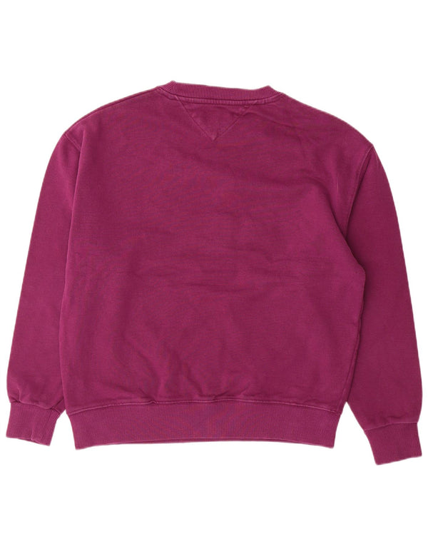 Tommy Hilfiger moletom gráfico masculino jumper pequeno algodão roxo