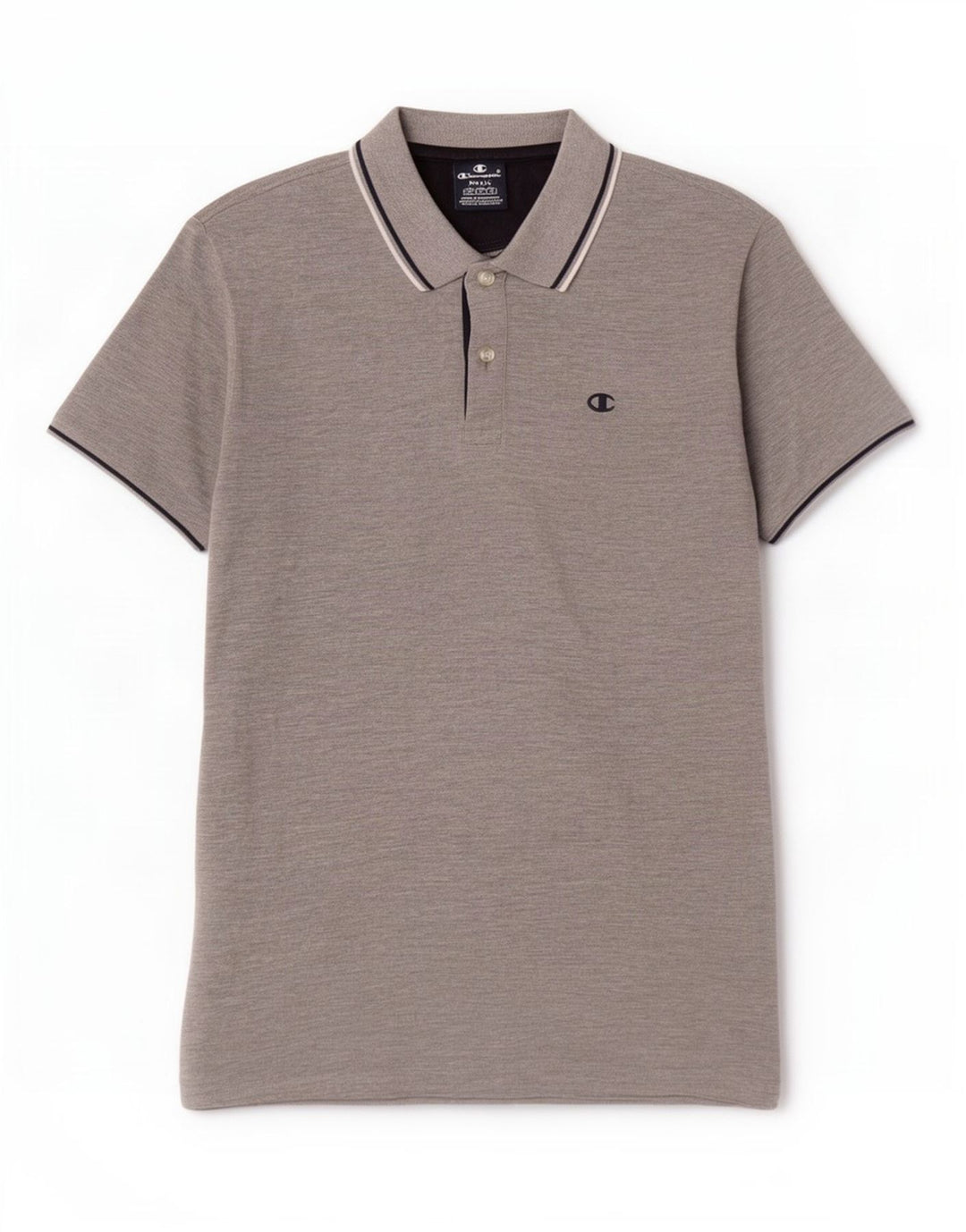 Camisa polo masculina Champion pequena cinza