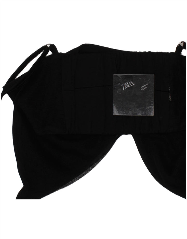 Zara Sutiã feminino crop top pequeno preto