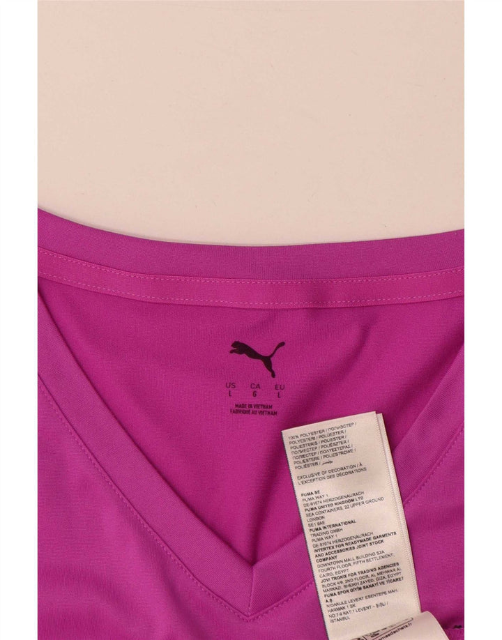 Camiseta feminina Puma UK 16 grande poliéster rosa