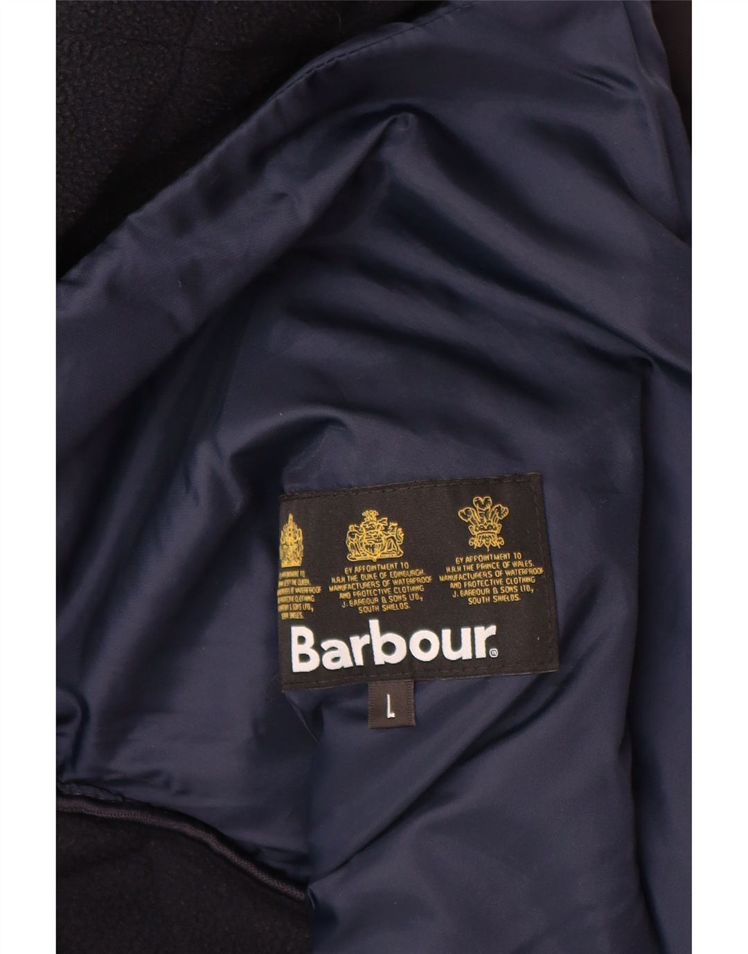 Jaqueta acolchoada masculina Barbour UK 40 grande azul marinho