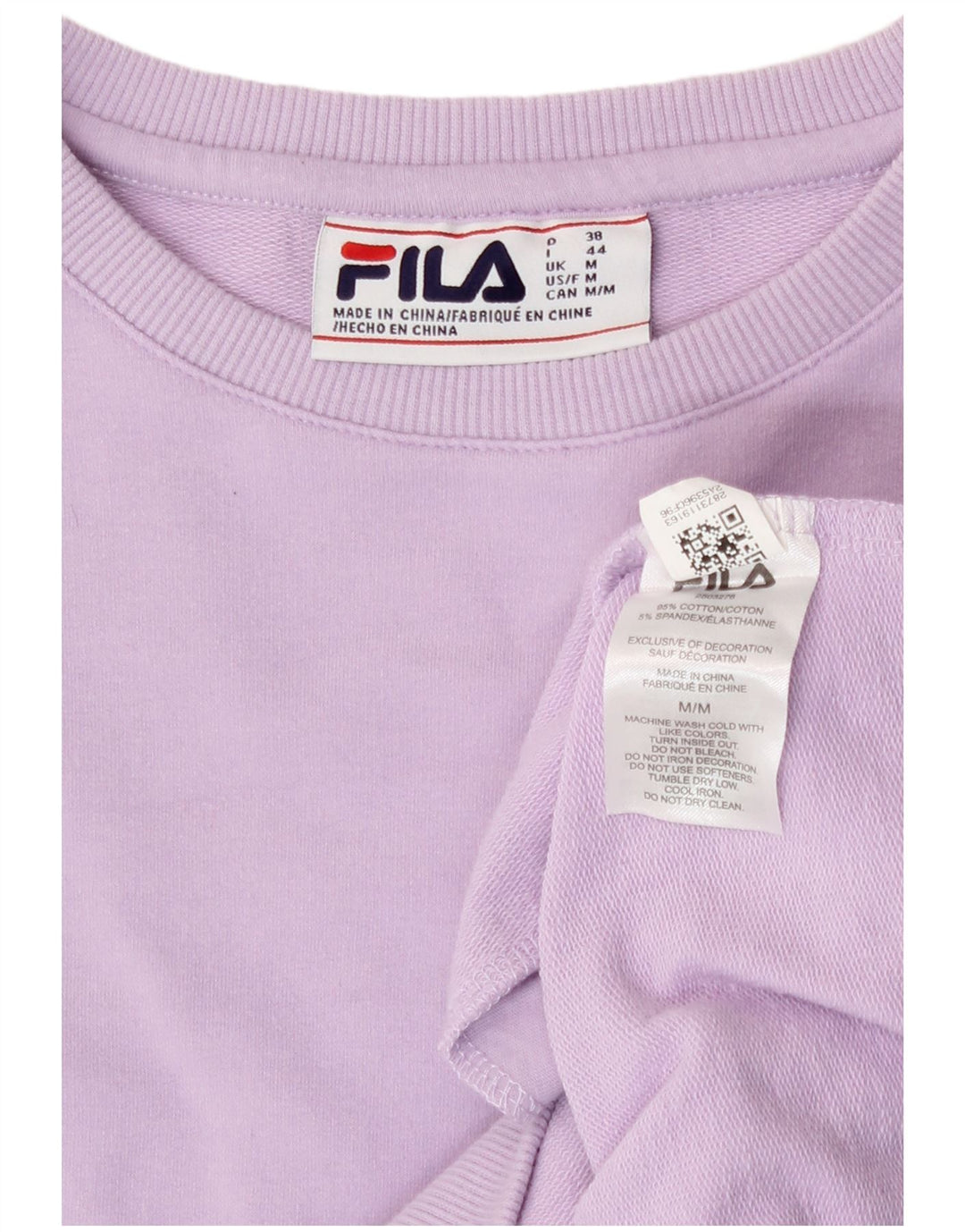 Fila moletom feminino jumper UK 14 médio algodão roxo