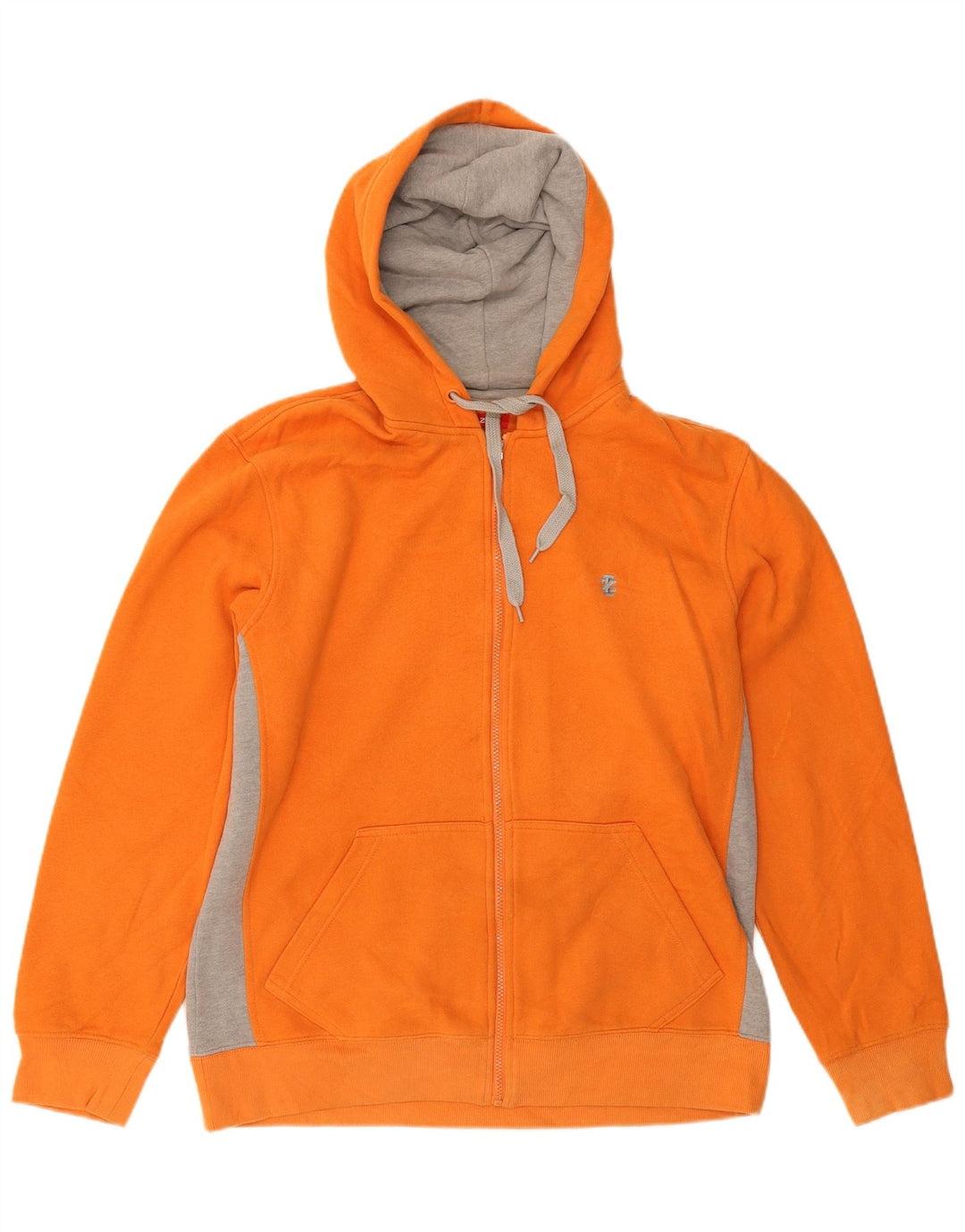 Suéter masculino com capuz e zíper IZOD grande algodão colorido laranja