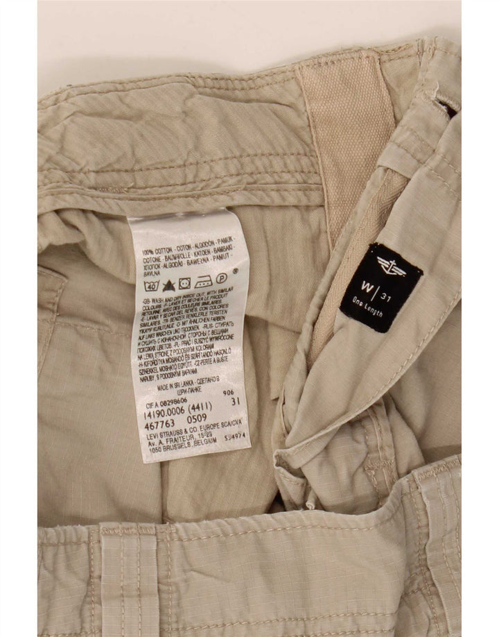 Shorts cargo masculino Dockers Comfort Fit W31 algodão bege médio
