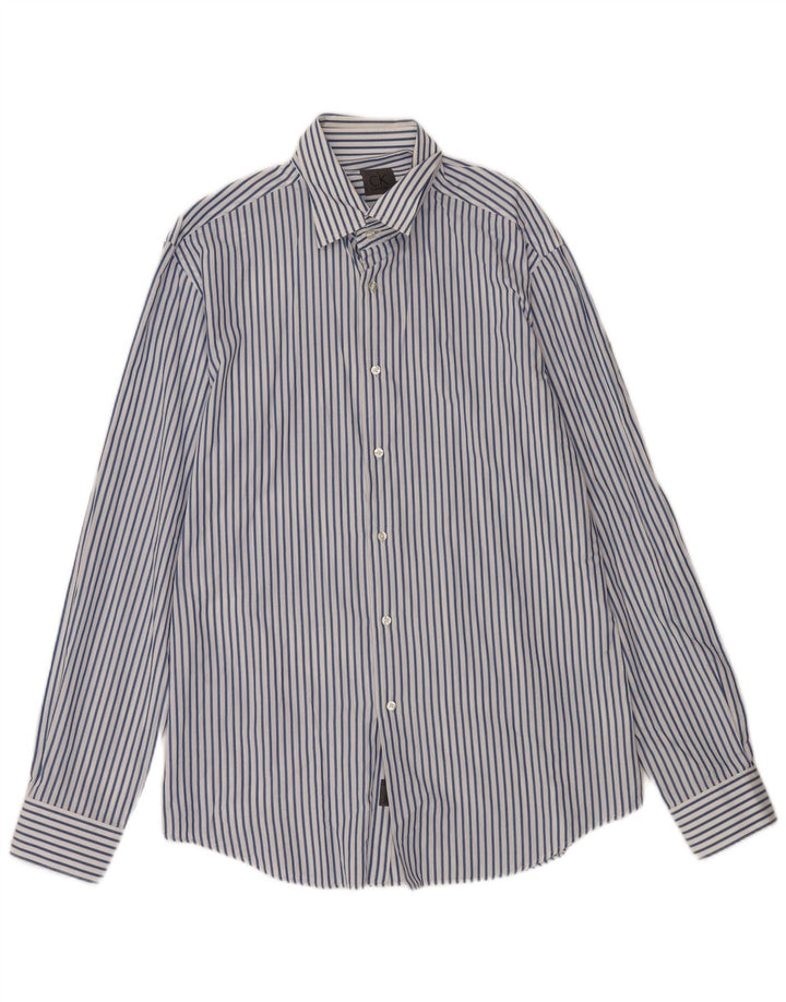 Camisa masculina CALVIN KLEIN 2XL algodão listrado branco