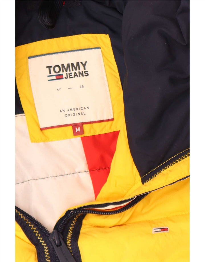 Tommy Hilfiger Jaqueta masculina com capuz regular fit acolchoada Reino Unido 38 Médio Amarelo