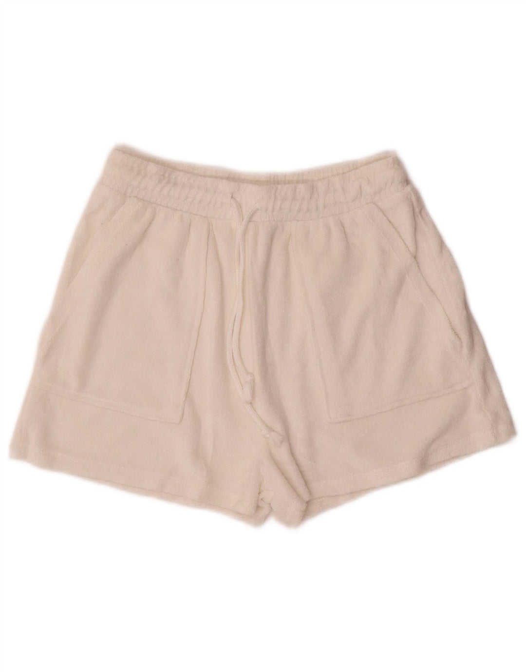 Shorts esportivos femininos Zara UK 10 pequenos brancos
