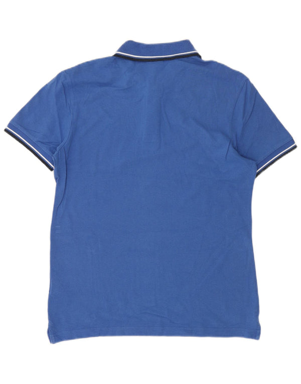 Camisa polo masculina Diadora algodão azul médio