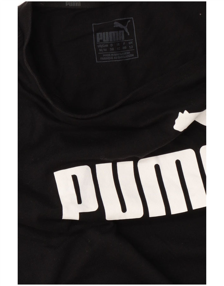 Puma Camiseta Feminina Graphic Top UK 12 Médio Preto