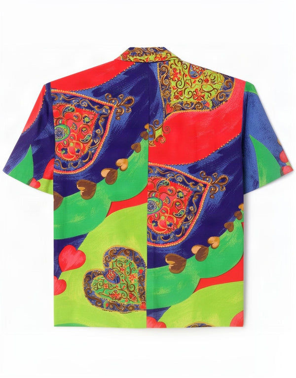 Jaqueta Blazer Feminina Vintage IT 42 Patchwork Médio Multicolorido