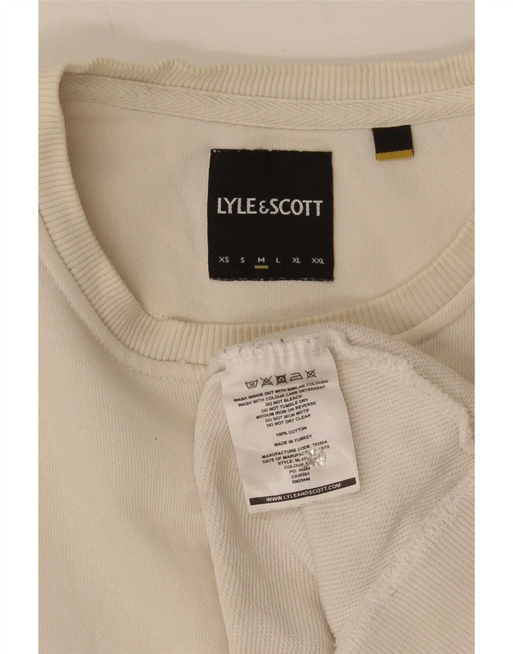 Lyle & Scott moletom masculino jumper médio algodão branco