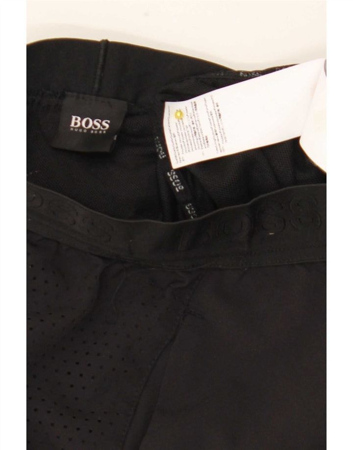 Hugo Boss Mens Sport Shorts Pequeno Poliéster Preto