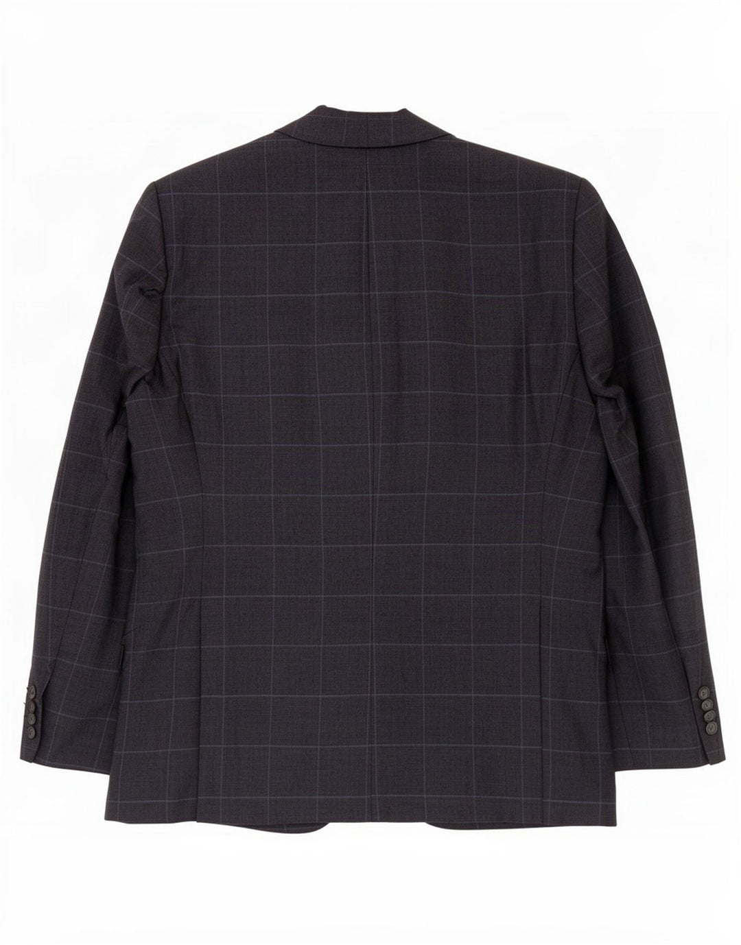 Jaqueta blazer masculina de 2 botões Marks & Spencer Reino Unido 44 XL azul marinho xadrez linho