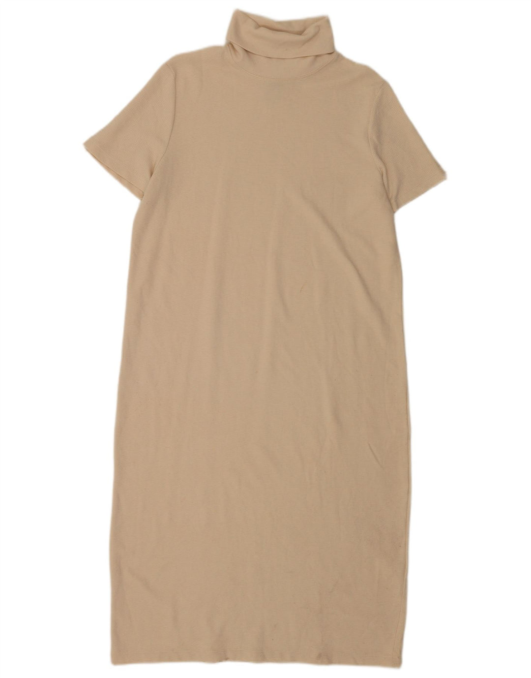 Vestido maxi feminino Zara Reino Unido 16 grande algodão bege