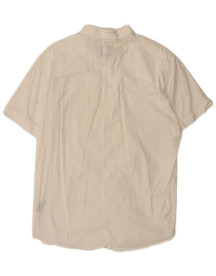 Camisa masculina de manga curta G-STAR 2XL algodão branco