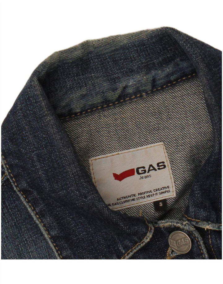 Jaqueta jeans feminina GAS UK 10 algodão azul pequeno