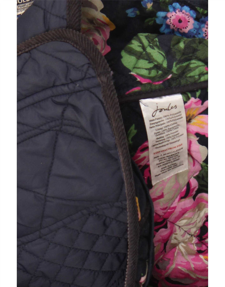 Jaqueta acolchoada feminina Joules UK 8 pequena poliamida azul marinho