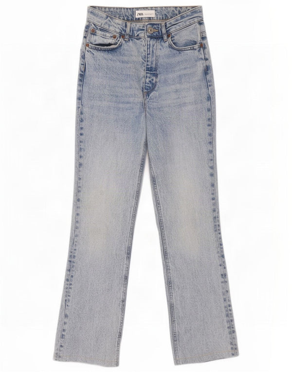 Calça jeans feminina Zara Bootcut EU 36 XS W26 L29 azul