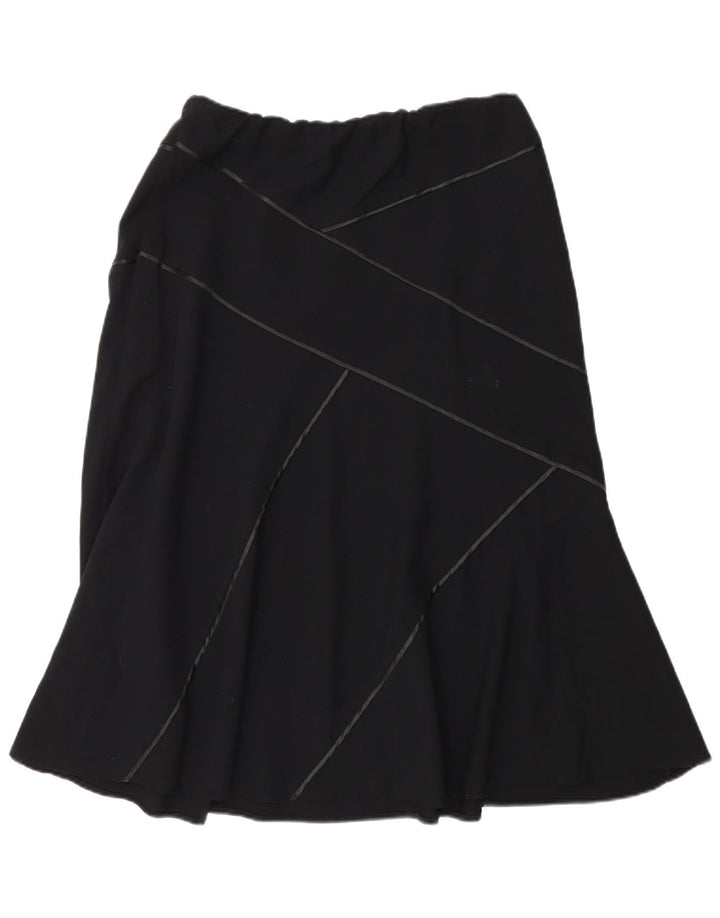 Saia feminina Marks & Spencer A-Line UK 14 Médio W30 Poliéster Preto