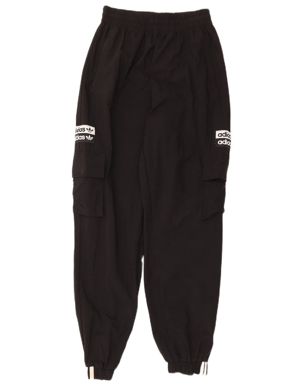 Adidas Womens Graphic Tracksuit Calças Joggers UK 8 Pequeno Preto