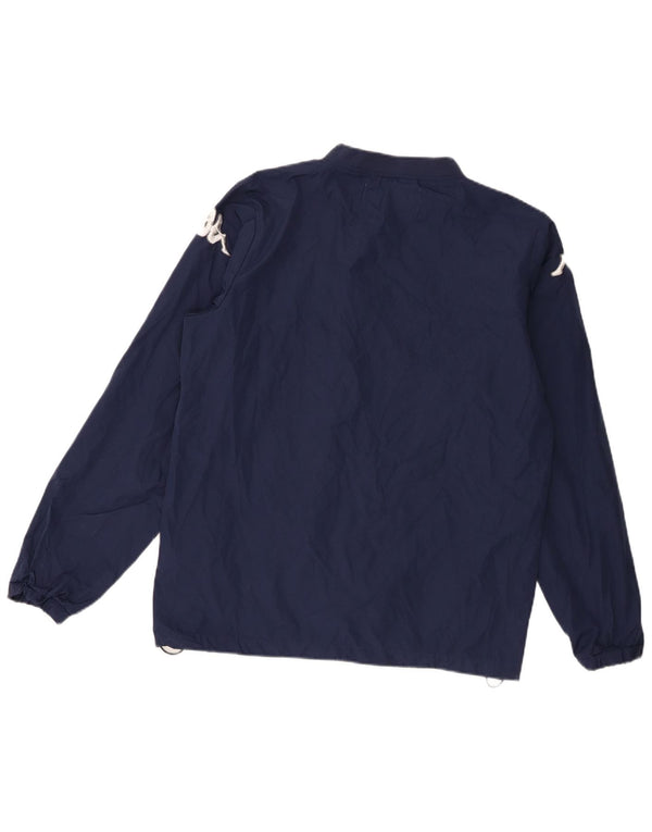 Kappa Mens Graphic Top Manga Longa Médio Azul Marinho Poliéster