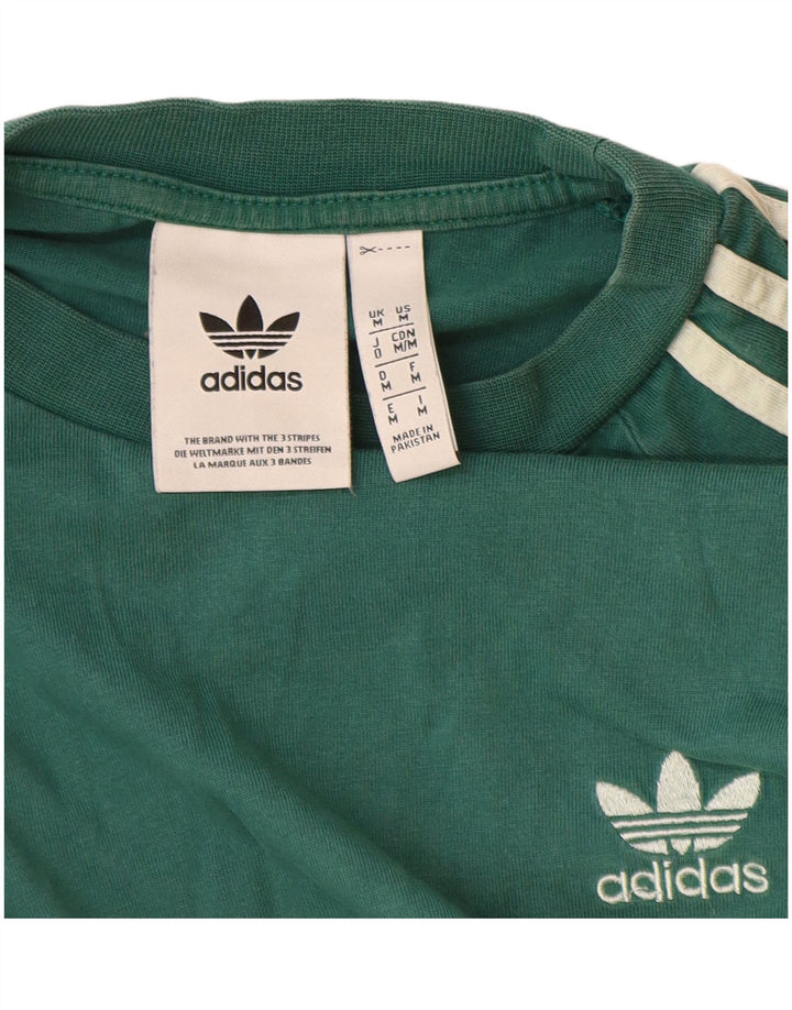 Adidas Mens Top Manga Longa Médio Algodão Verde