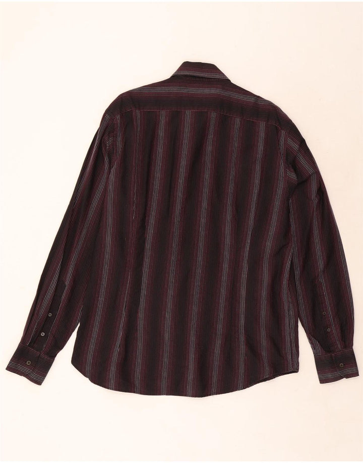 Camisa masculina Ted Baker tamanho 5 XL listrada preta