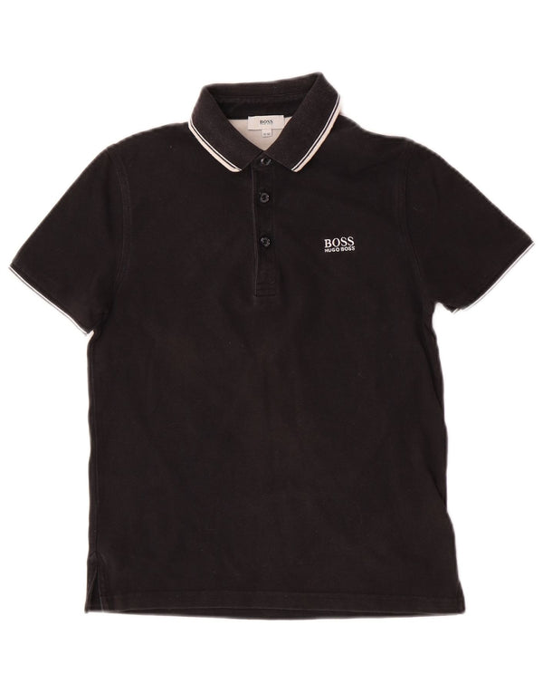 Camisa pólo Hugo Boss Boys 11-12 anos XS preto algodão