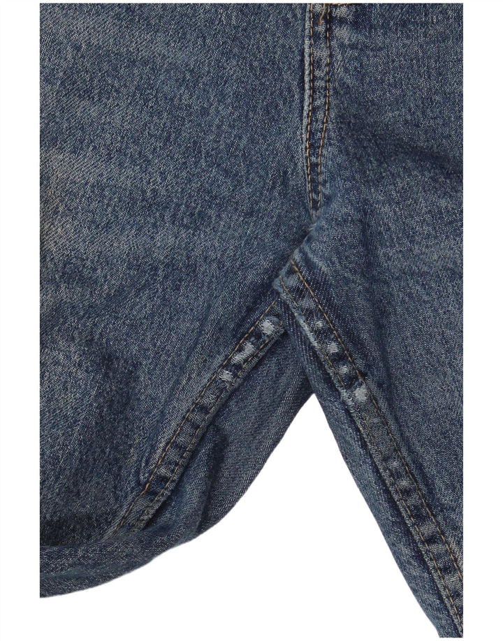 Zara Jeans Cônicos Femininos EU 40 Médio W30 L28 Azul Algodão