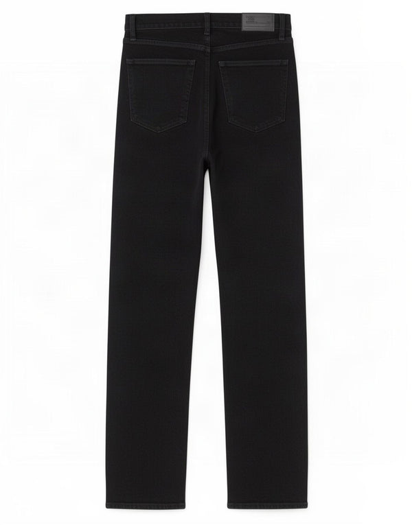 Calça masculina reta de veludo cotelê Marks & Spencer W30 L33 algodão azul marinho