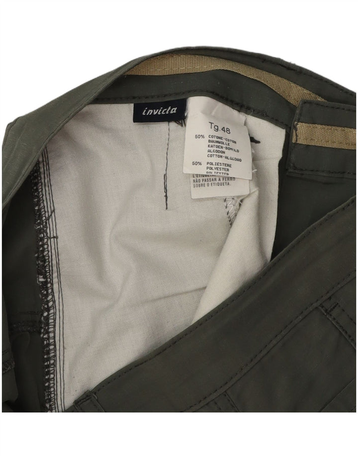 Invicta Mens Cargo Shorts IT 48 Médio W30 Algodão Cinza