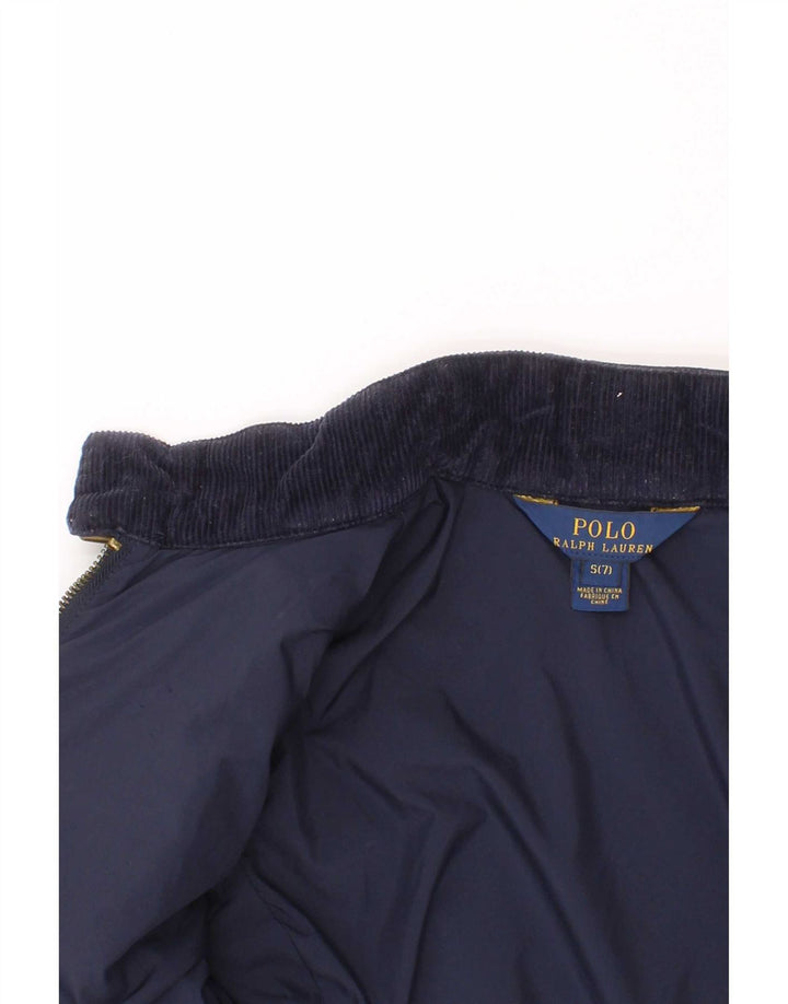 Polo Ralph Lauren Meninas Jaqueta Acolchoada 6-7 Anos Pequena Azul Marinho Poliéster