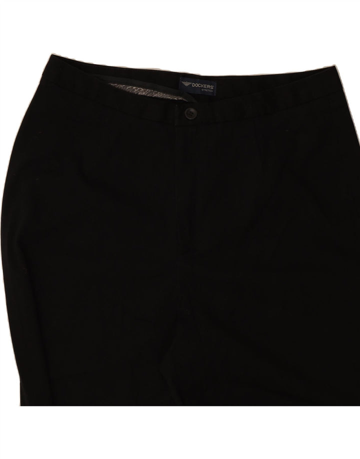 DOCKERS Womens Straight Chino Trousers W28 L26  Black Cotton Vintage Dockers and Second-Hand Dockers from Messina Hembry 