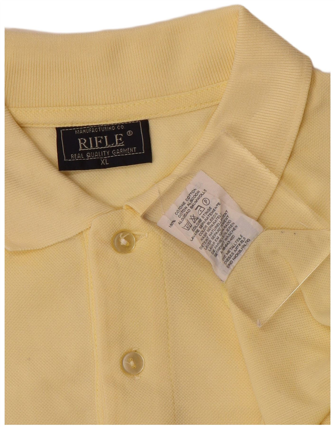Camisa polo masculina RIFLE XL algodão amarelo