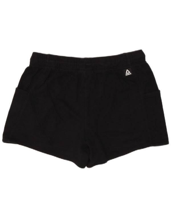 Shorts esportivos femininos REEBOK UK 14 grande algodão preto