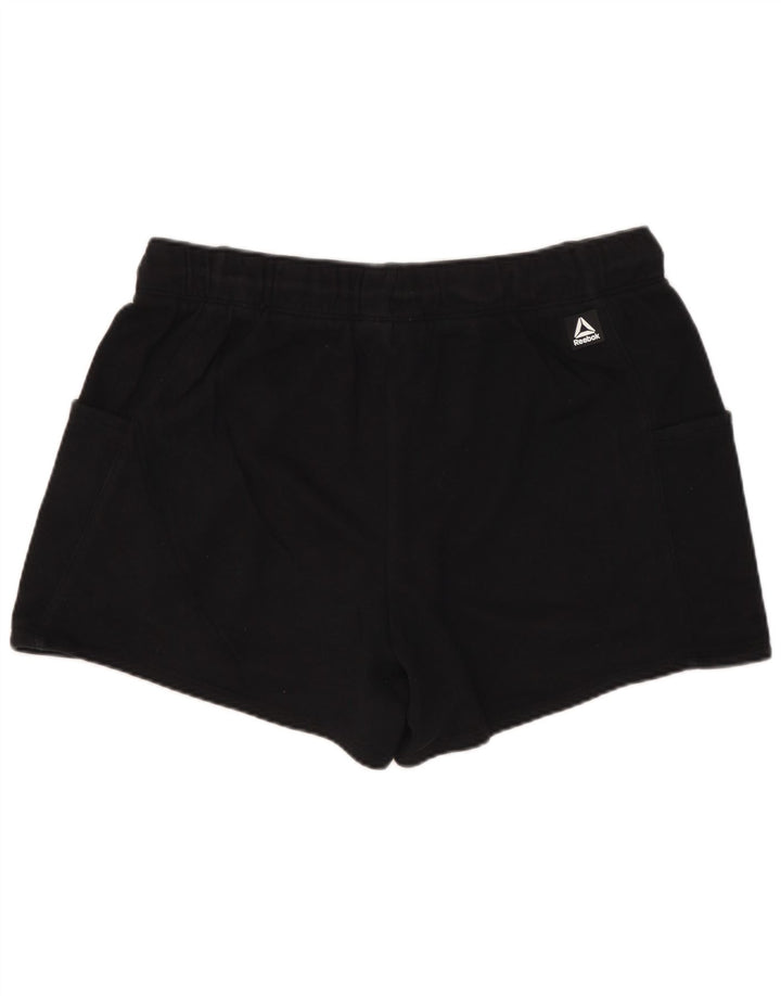 Shorts esportivos femininos REEBOK UK 14 grande algodão preto