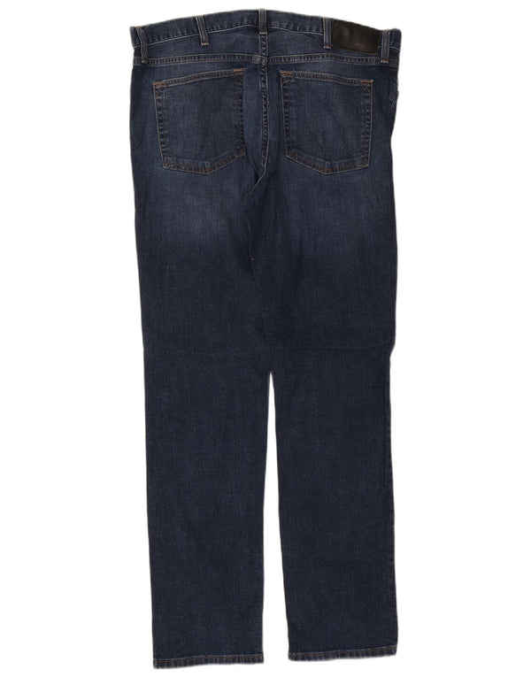 Eddie Bauer Mens Slim Jeans W36 L32 Azul Marinho Algodão