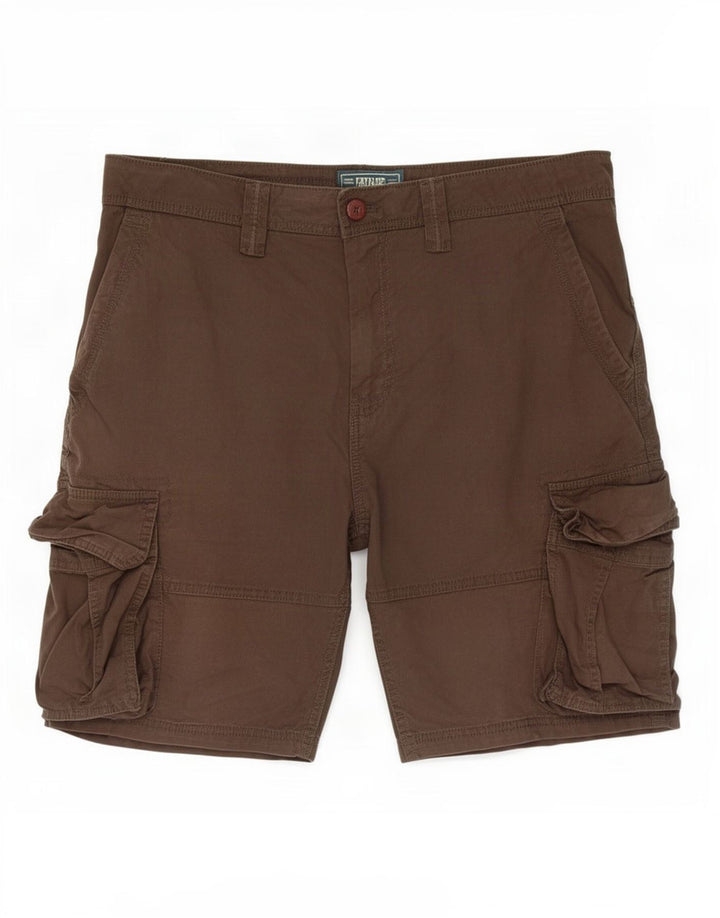 Shorts cargo masculino Fat Face XL W40 algodão marrom