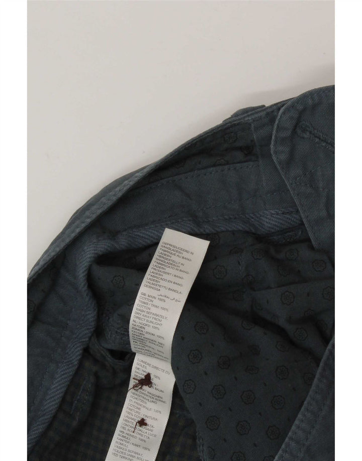 Fat Face Mens Chino Shorts Médio W30 Algodão Azul