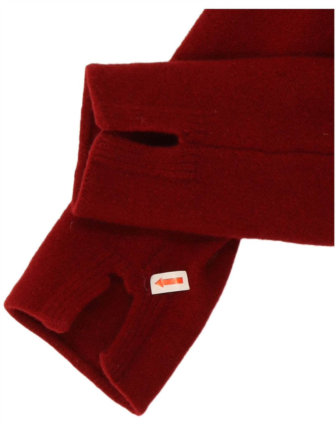 Suéter feminino Toast com gola canoa, lã vermelha pequena/média