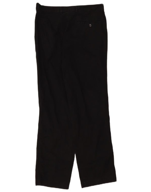 Calça chino reta masculina Marks & Spencer W34 L33 algodão preto
