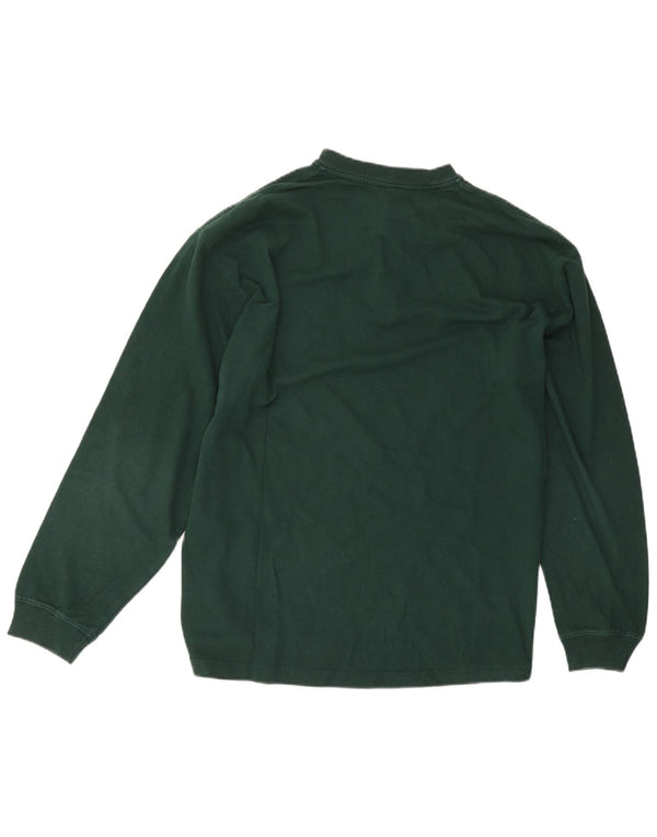 Carhartt Mens Top Manga Longa Grande Algodão Verde