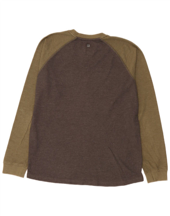 Mountain Warehouse Mens IsoCool Top manga comprida grande bloco colorido cinza