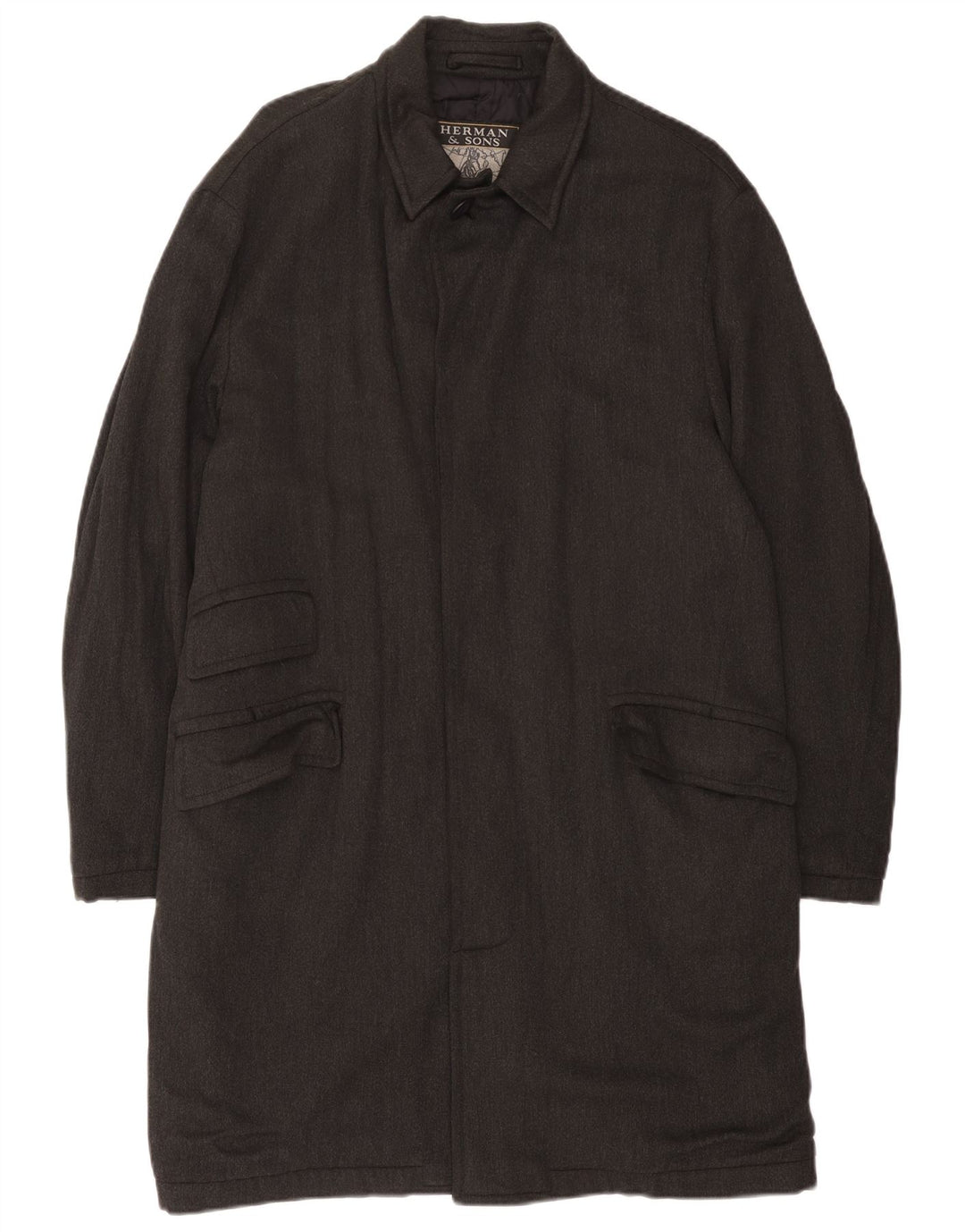 Sobretudo masculino Herman & Sons UK 40 grande cinza